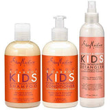 Shea Moisture Kids Hair Care Combination Pack - Includes Mango & Carrot 8oz KIDS Extra-Nourishing Shampoo, 8oz KIDS Extra-Nourishing Conditioner, and 8oz Coconut & Hibiscus KIDS Detangler - E