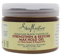 Shea Moisture Jamaican Black Castor Oil Strengthen and Restore Max Hold Gel for Unisex, 12 Oz - Eva Curly